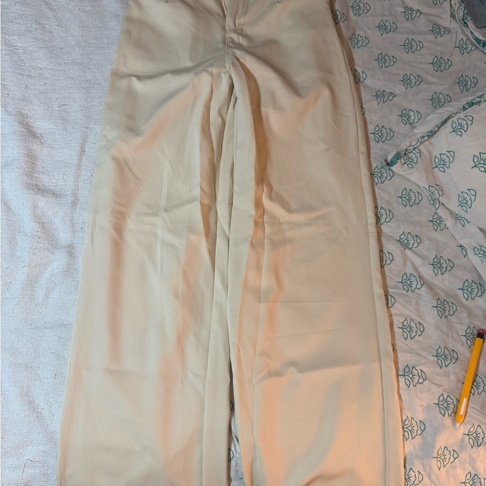 Pretty little Things Cream Wide-Leg Pants